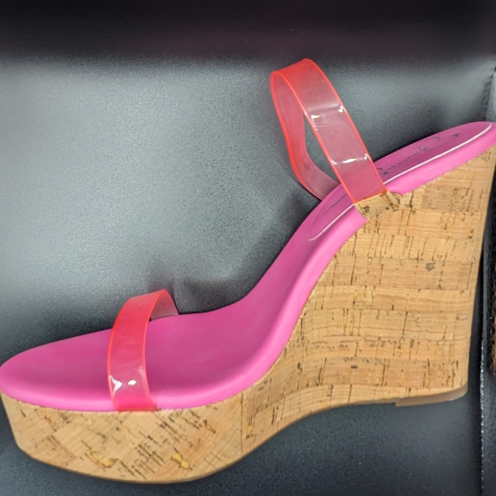 Jessica Simpson 11M Woman's Pink Wedge Sandal